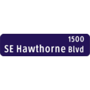 download Portland Oregon Street Name Sign Se Hawthorne Blvd clipart image with 135 hue color