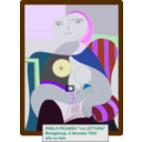 download Pablo Picasso La Lettura clipart image with 225 hue color