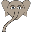 download Elephant clipart image with 180 hue color
