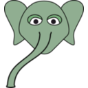 download Elephant clipart image with 270 hue color