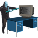 download Computer Rage clipart image with 180 hue color