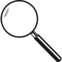 download Magnifier clipart image with 0 hue color