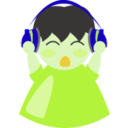 download Boy With Headphone2 clipart image with 45 hue color