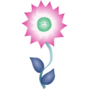 download Blue Flower clipart image with 90 hue color