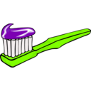 download Toothbrush And Toothpaste clipart image with 90 hue color