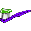download Toothbrush And Toothpaste clipart image with 270 hue color