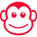 download Funny Monkey Face Simple Path clipart image with 90 hue color