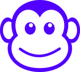 Funny Monkey Face Simple Path