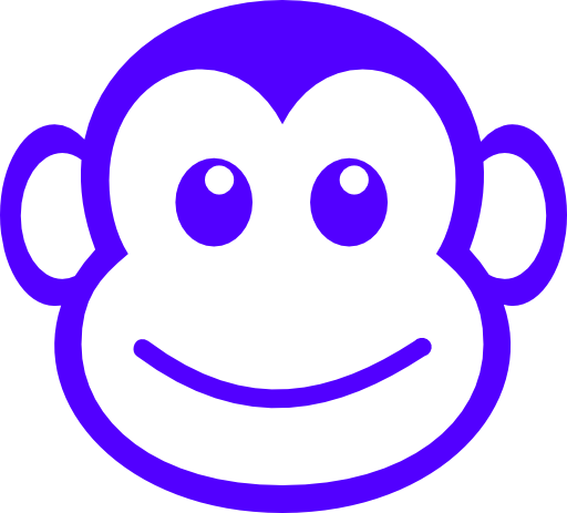 Funny Monkey Face Simple Path