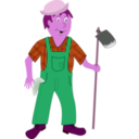 download Farmer clipart image with 270 hue color