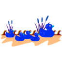 download Rubber Duck Family clipart image with 180 hue color