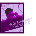 download Vegetarianism Will Save The World clipart image with 225 hue color