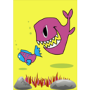 download Evil Fish And Fish Scared clipart image with 225 hue color