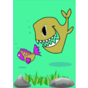 download Evil Fish And Fish Scared clipart image with 315 hue color