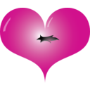 download Red Heart clipart image with 0 hue color