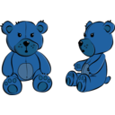 download Teddy Bear clipart image with 180 hue color