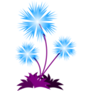 download Flower clipart image with 180 hue color