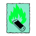 download Burn Your Phone clipart image with 135 hue color