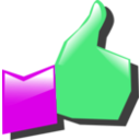 download Thumbs Up clipart image with 90 hue color