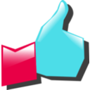 download Thumbs Up clipart image with 135 hue color