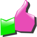 download Thumbs Up clipart image with 270 hue color