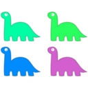 download Dino Icons clipart image with 135 hue color