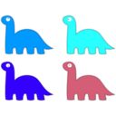 download Dino Icons clipart image with 180 hue color