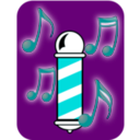 download Barbershop Quartet Abstract clipart image with 180 hue color