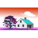 download Home clipart image with 180 hue color