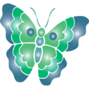 download Butterfly Icon clipart image with 315 hue color