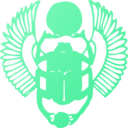 download Golden Scarab clipart image with 90 hue color