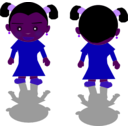 download Black Girl clipart image with 270 hue color