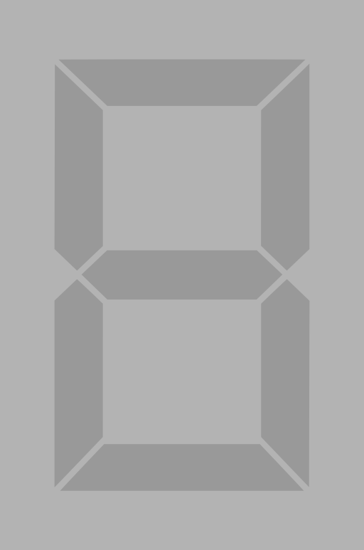 Seven Segment Display Gray Off