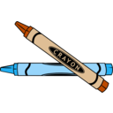download Crayons clipart image with 180 hue color