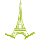 download Eiffel Tower Paris clipart image with 225 hue color