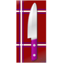 download Knife Over Table clipart image with 270 hue color