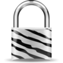 download Padlock Zebra clipart image with 0 hue color