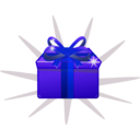 download Gift clipart image with 225 hue color