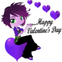download Happy Valentine Day Smiley Emoticon clipart image with 270 hue color
