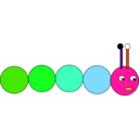download Rainbow Caterpillar clipart image with 90 hue color