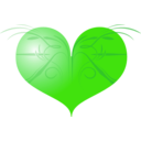 download Red Heart clipart image with 135 hue color