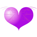 download Red Heart clipart image with 315 hue color