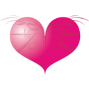 download Red Heart clipart image with 0 hue color