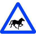 download Roadsign Horse clipart image with 225 hue color