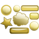 download Some Gold Buttons clipart image with 0 hue color