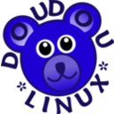 download Doudoulinux Logo Operating System Fun And Accessible For Kids From 2 To 12 Years Old clipart image with 225 hue color