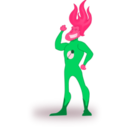 download Flame Man clipart image with 315 hue color