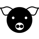 download Simple Pig clipart image with 315 hue color