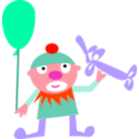 download Clown clipart image with 315 hue color