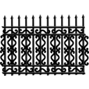 download Iron Fence clipart image with 135 hue color